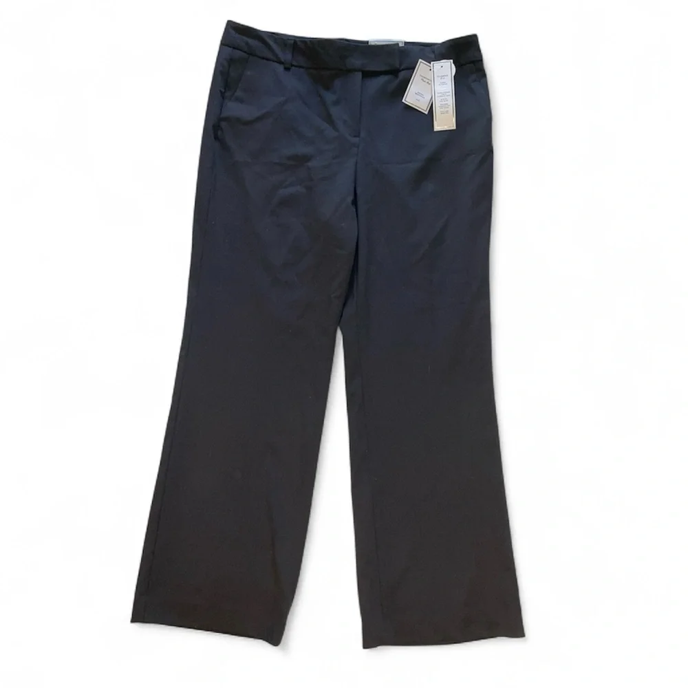 Charter Club Black Classic Fit Trousers - Picture 1 of 5